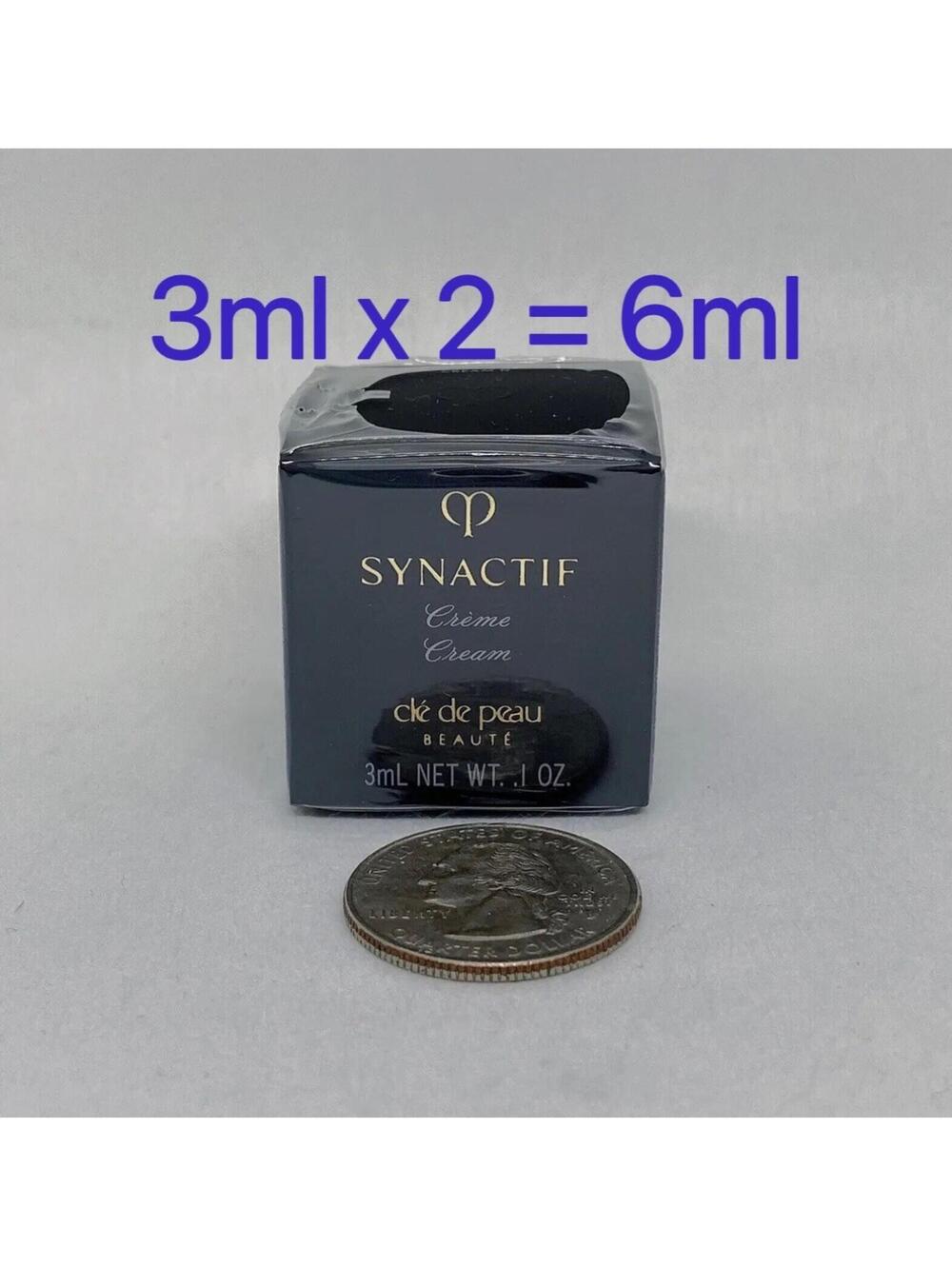 2 x Cle de Peau Beaute CPB Synactif Cream 0.1oz / 3ml Each Total 0.2oz / 6ml NIB